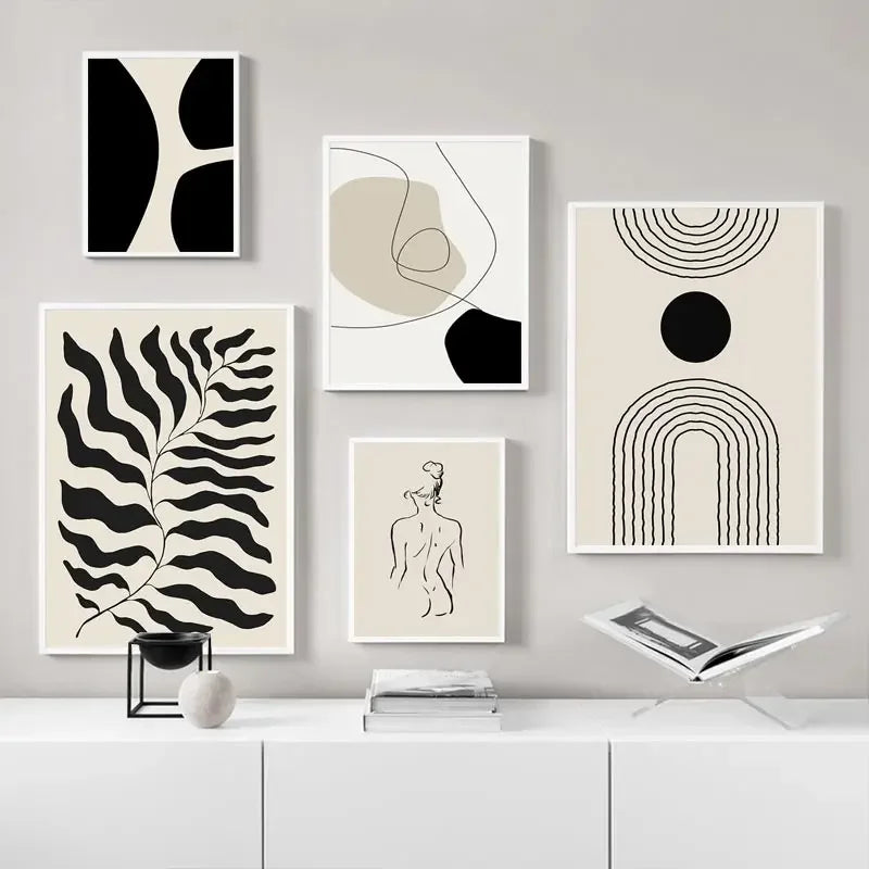 Abstract Boho Geometric Line Poster