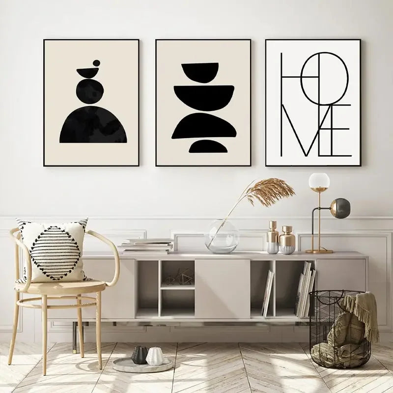 Abstract Boho Geometric Line Poster