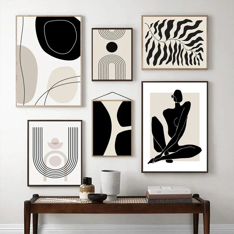 Abstract Boho Geometric Line Poster